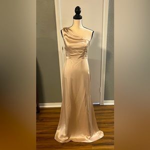 Satin, One-Shoulder Bridesmaid Dress (Only Worn Once!)